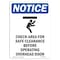 Signmission OSHA Notice, 5" Height, Check Area For Safe Sign With Symbol, 5" X 3.5", Portrait OS-NS-D-35-V-10548 - alternate 1